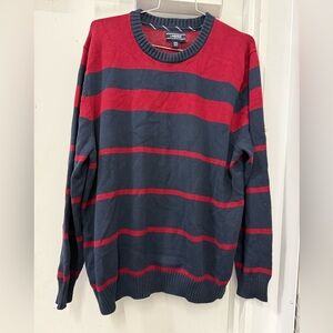 Land’s end Striped Red and Blue Men's Sweater